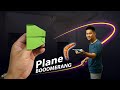 Diy super mini paper airplane that works like a boomerang