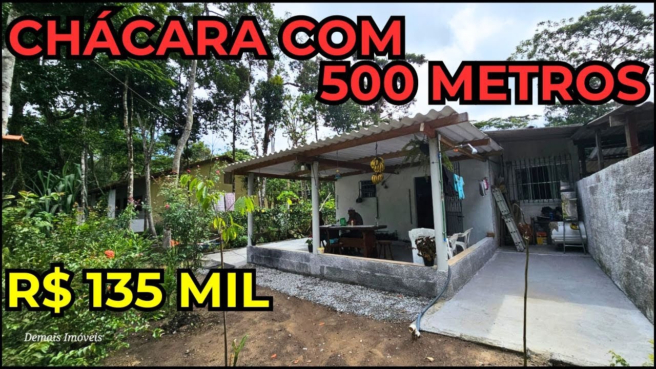 (VENDEU) CHÁCARA R$ 135 MIL COM 500 METROS DE ÁREA TOTAL EM ITANHAÉM LITORAL SUL DE SP