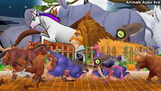 WILD Animals Go Totally CRAZY in 3D Racing Chaos? | 4k | Animals| Part 45 screenshot 4