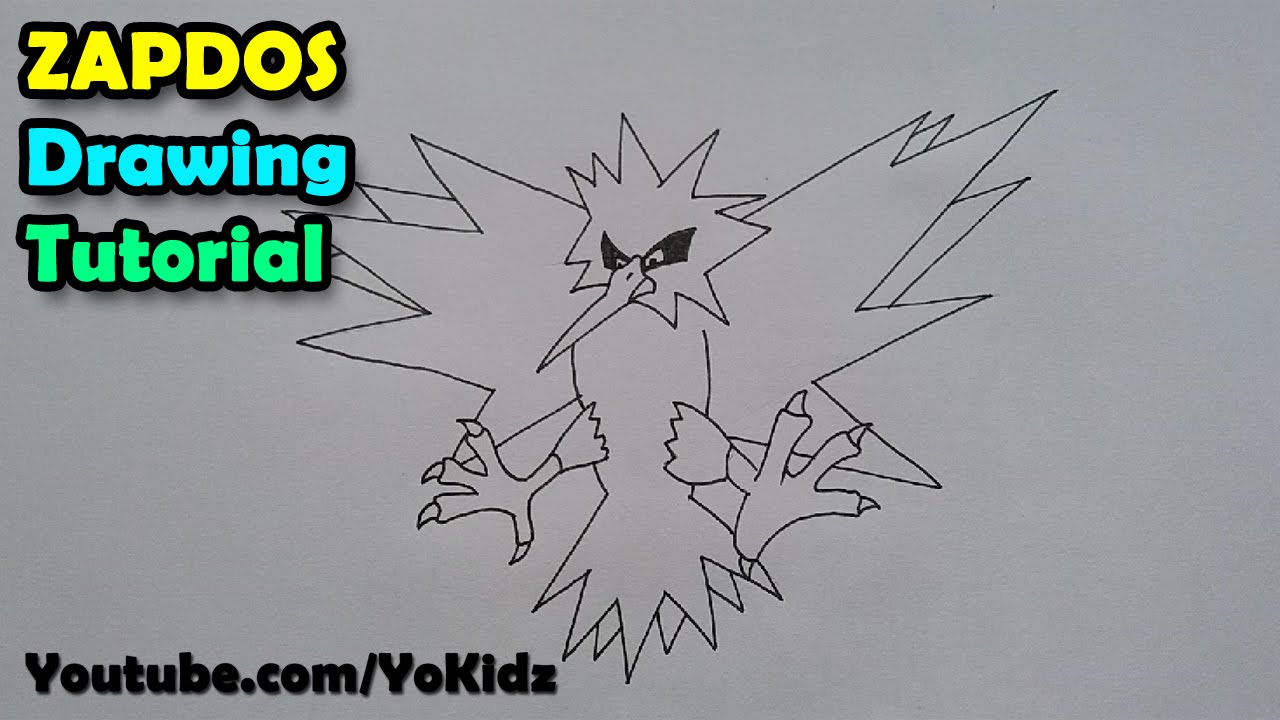 Como Desenhar o Zapdos - Desenhando Pokemon Lendário, Como Desenhar o  Zapdos - Desenhando Pokemon Lendário. . Canal no :   Obrigado por  assistirem!, By Arte Sublime