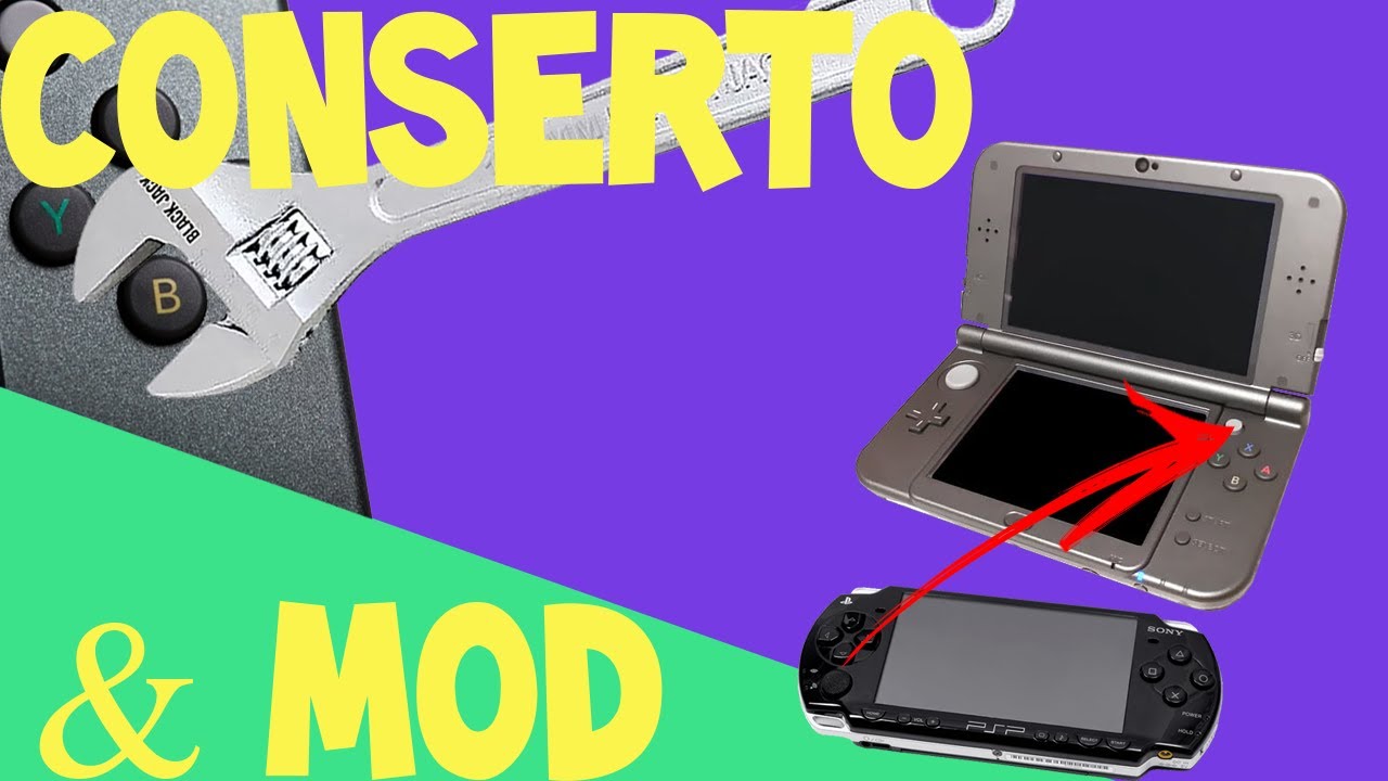 Como INVENTEI o CONSERTO do botão B do meu NEW 3DS XL + MOD do C STICK com THUMBSTICK do PSP