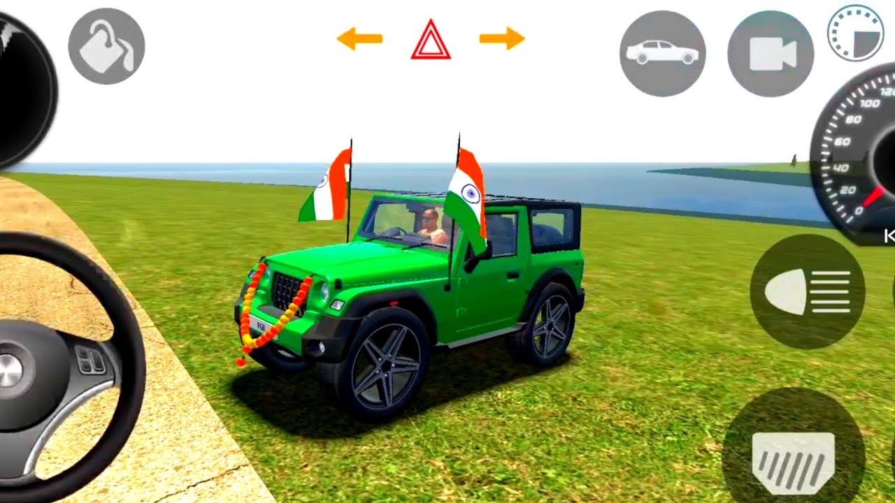 Dj Remix song Car Simulator 3d Mahindra Green Thar Speed Driving Indian Car Simulator 