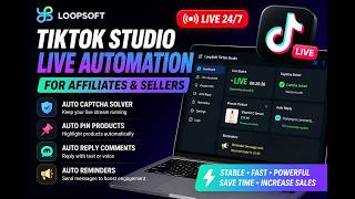 TikTok Shop Live Automation Tool for Affiliates & Sellers | Auto Captcha, Product Pin, Comment Reply