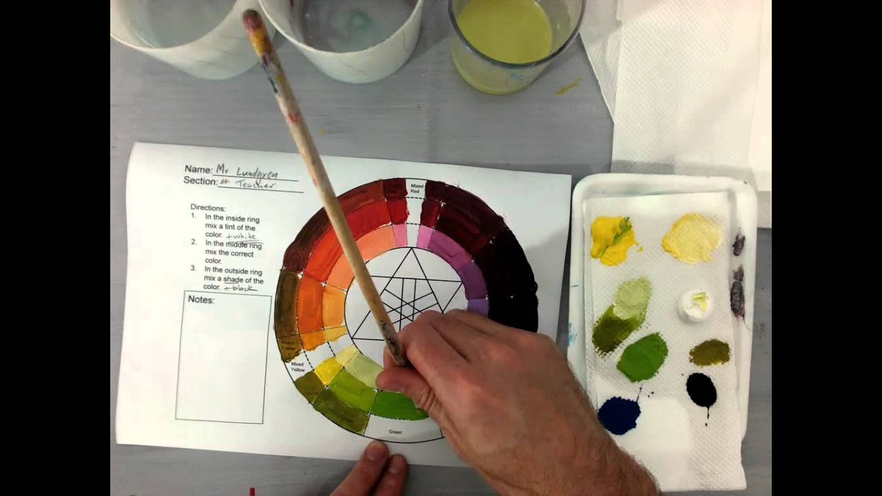 Color Wheel Tints and Shades Green spectrum (Part 3/3) - YouTube
