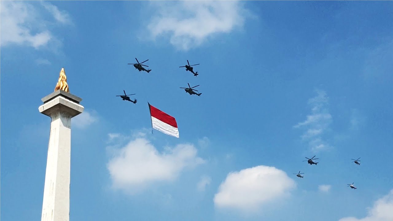 FLYPASS Helikopter Trimatra TNI, POLRI, Basarnas – HUT RI Ke-80 Monas Jakarta