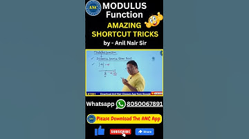 Modulus Function concepts | ‎@AnilNairClasses  | #mathstricks #concepts #modulusfunction #shortcuts