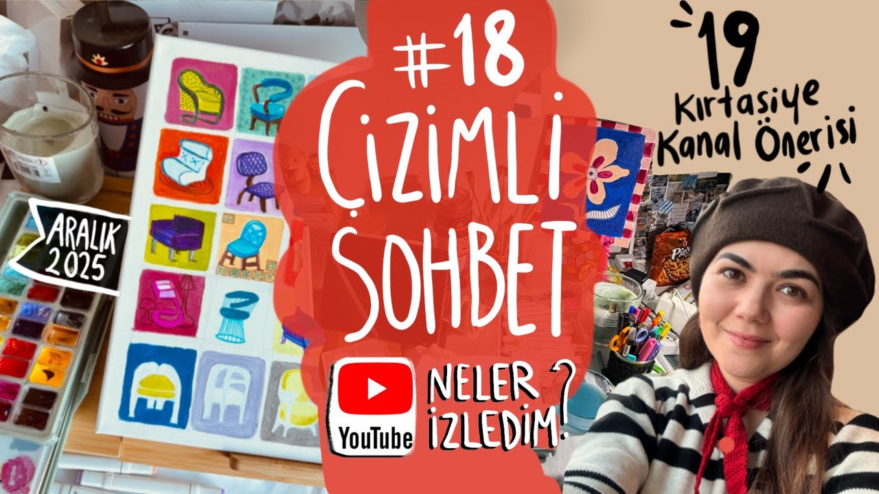 #18  Çizimli Sohbet | HIMI Guaj ile Tuval Yapıyorum | 19 Youtube Önerisi #himi #agenda2026