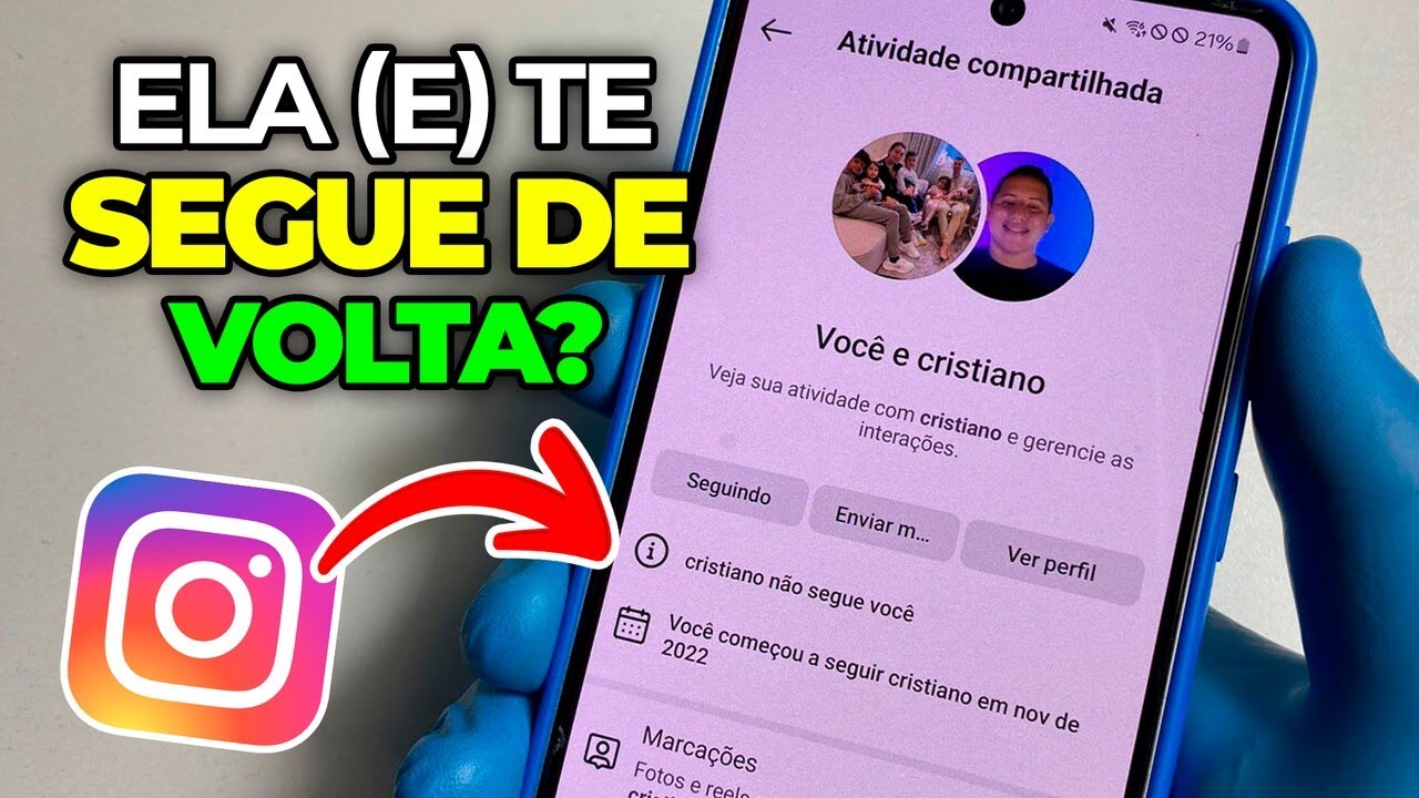 COMO DESCOBRIR SE ALGUÉM TE SEGUI DE VOLTA NO INSTAGRAM - YouTube