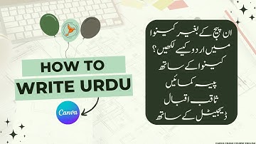 How to write Urdu in Canva without InPage? Earn Money with Canva | Saqib Iqbal Digital