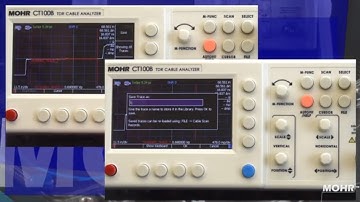 Save and Transfer Trace with MOHR CT100B TDR Cable Tester