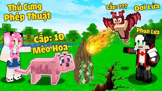 MỀU THỬ THÁCH 24GIỜ THU PHỤC THÚ CƯNG PHÉP THUẬT TRONG MINECRAFT*REDHOOD CÓ THÚ NUÔI LÀ DƠI LỬA MCPE