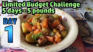 Limited Budget Challenge  £5 for 5 Days  DAY 1