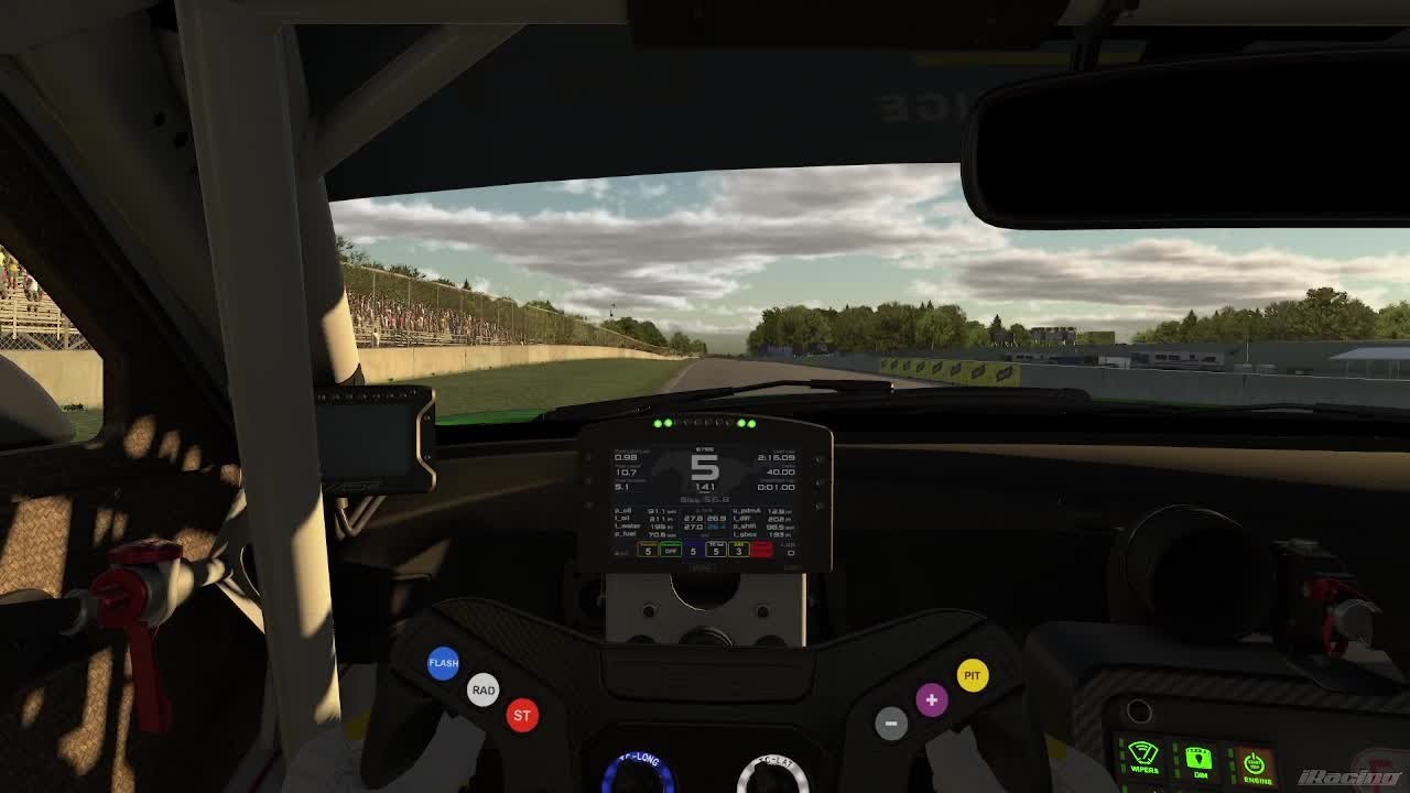 iRacing Road America - Full Ford Mustang Gt4 (Dry) Track Guide (Hotlap + Telemetry)