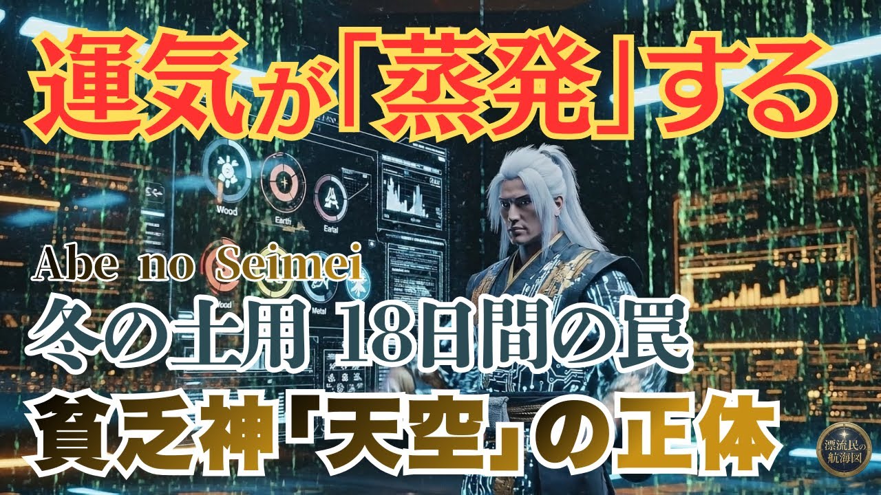 【奇跡ではない】陰陽師・安倍晴明 冬の土用に現れる貧乏神「天空」とは？運気が“空っぽ”になる18日間の生存戦略【陰陽道/開運】