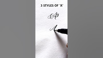 3 styles of A.  || Comment your name..|| #viral  #cursive #cursive-handwriting #shorts