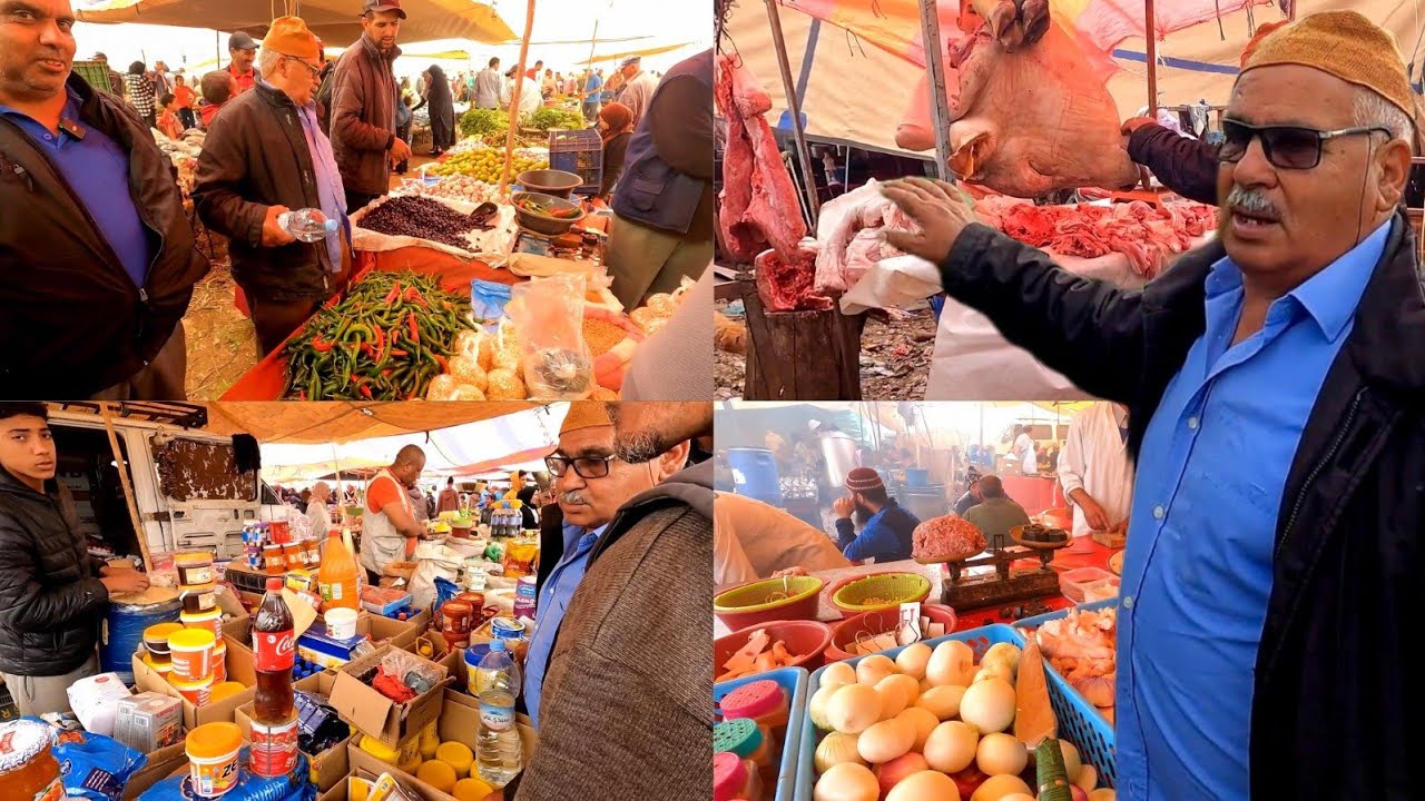 شوفو هاد الخيرات تبارك الله 🤲 جولة في سوق عين الحناش إقليم إفران مع با قدور