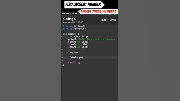 C Programming || Find Greatest Of 3 Numbers #shorts #basiccode  #cprogramming