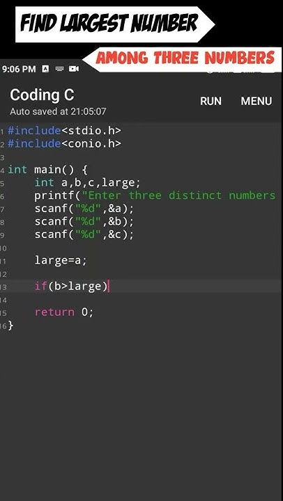 C Programming || Find Greatest Of 3 Numbers #shorts #basiccode # ...