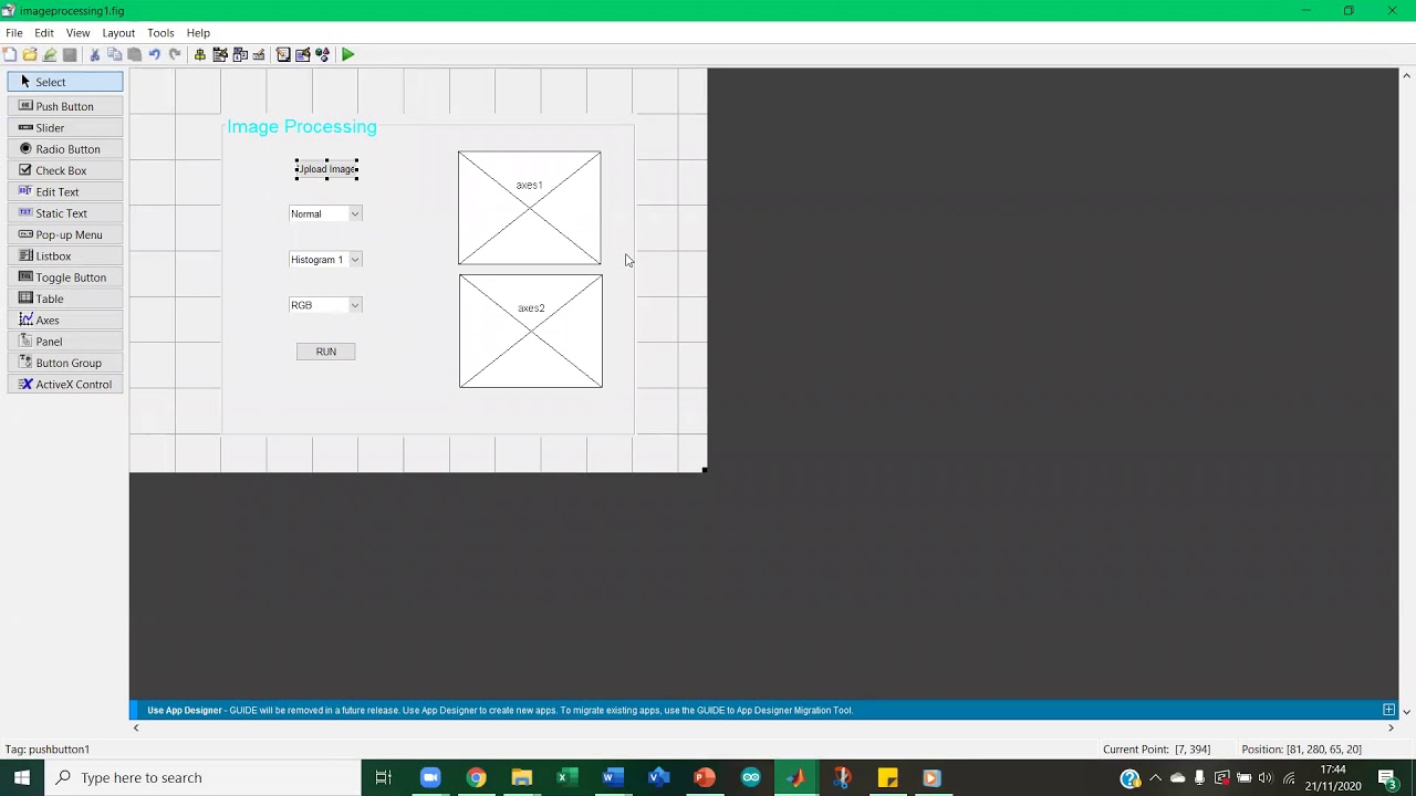 Membuat Image Processing dengan GUI lalu di Migrasi ke App Designer ...