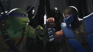 Injustice 2 : (TMNT) Leonardo Vs Sub Zero - All Intro/Outros, Clash Dialogues, Super Moves