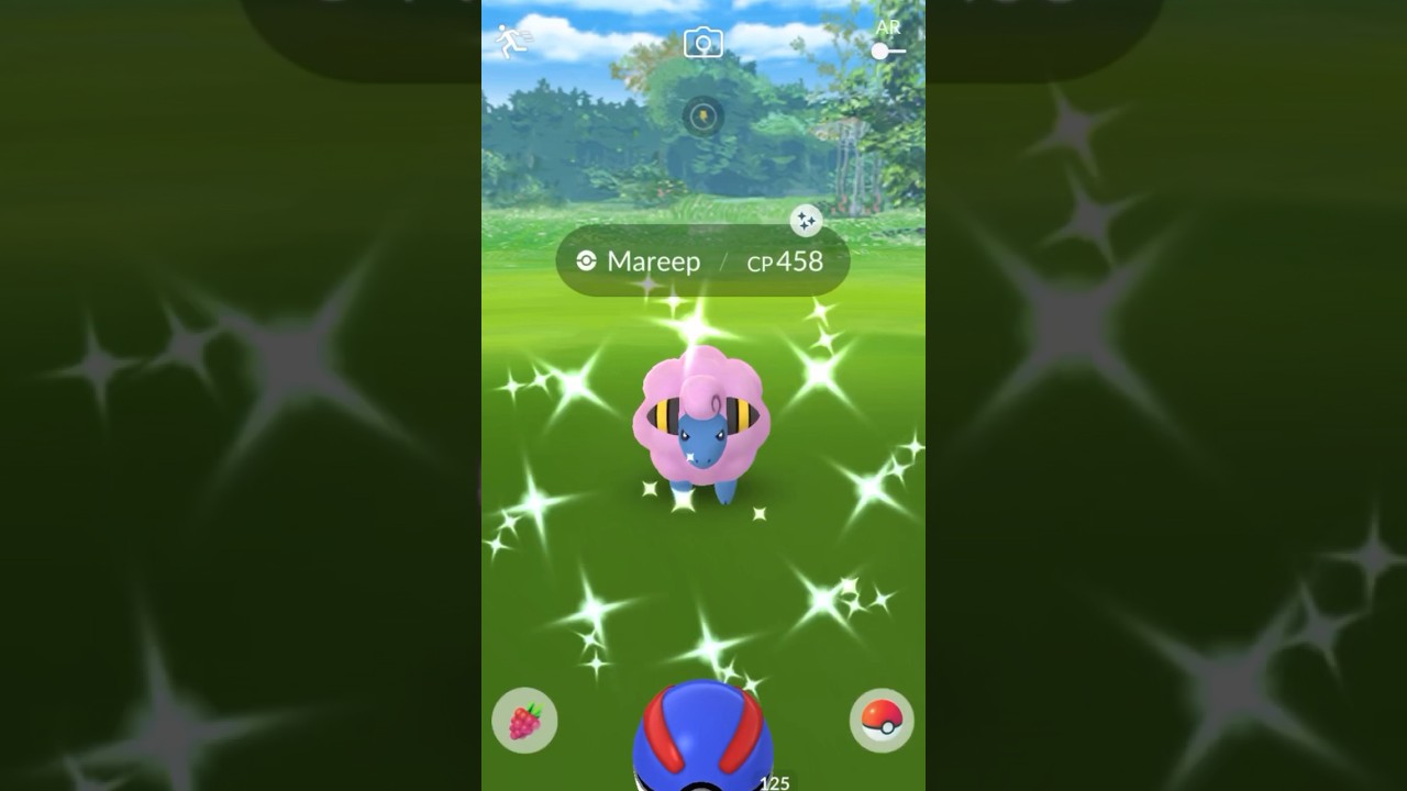 Shiny Mareep during Community Day Classic! 