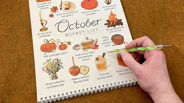 ASMR Tracing Cozy Autumn Folk Art 🍁🍏