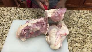 How to cut chicken into 12 pieces the Zambian way