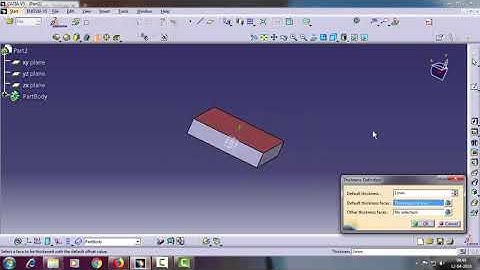 Tutorial Catia V5.....How To Use "Thickness" Tool .