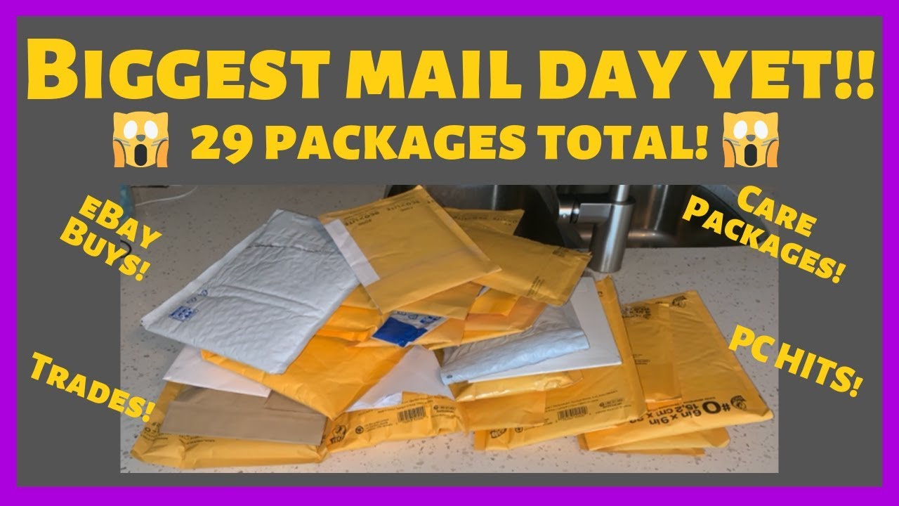 My Largest Mailday Video EVER! 29 Packages and Insane Football Cards!!