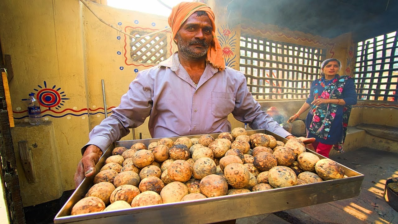 Indian Street Food in Varanasi, India! VEGETARIAN Food + RARE COW DUNG BAATI in Benares! | Luke Martin