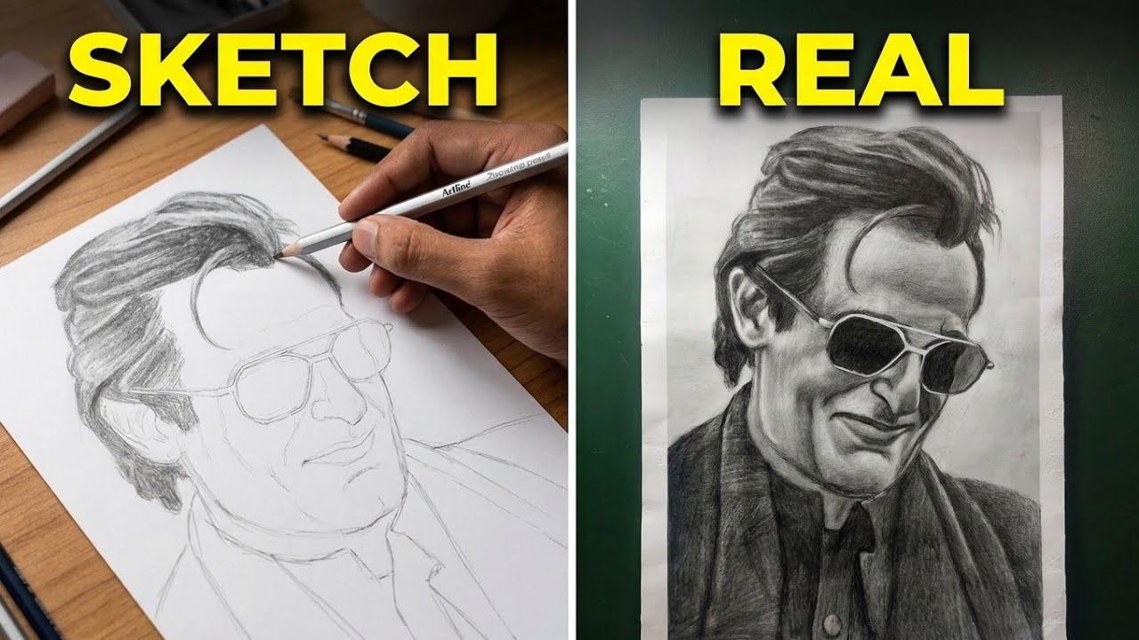 Akshaye Khanna drawing 🔥| black and white | Step by Step.💯👍