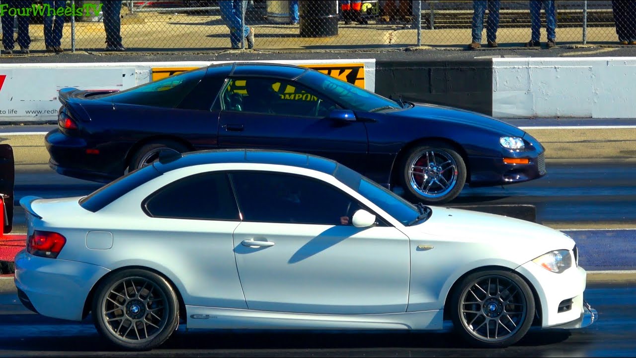 CAMARO SS vs BMW 135i DRAG RACING AMERICAN MUSCLE VS EUROPEAN CAR AT ...