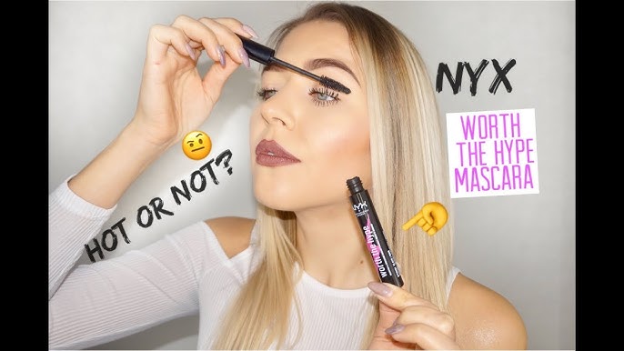 NYX WORTH THE HYPE??? | mascara demo, review + wear test - YouTube