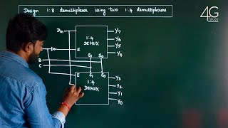 Design 1:8 demultiplexer using two 1:4 demultiplexer in Tamil 