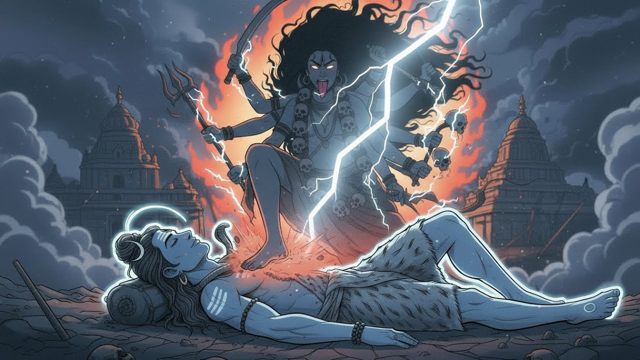 काली शिव पर क्यों खड़ी हैं? इस दृश्य का असली अर्थ जानिए” |