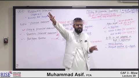 CAF 03 SIR ASIF FROM RISE | LECTURE # 39 ​| UPDATED LECTURES MARCH 2021 |