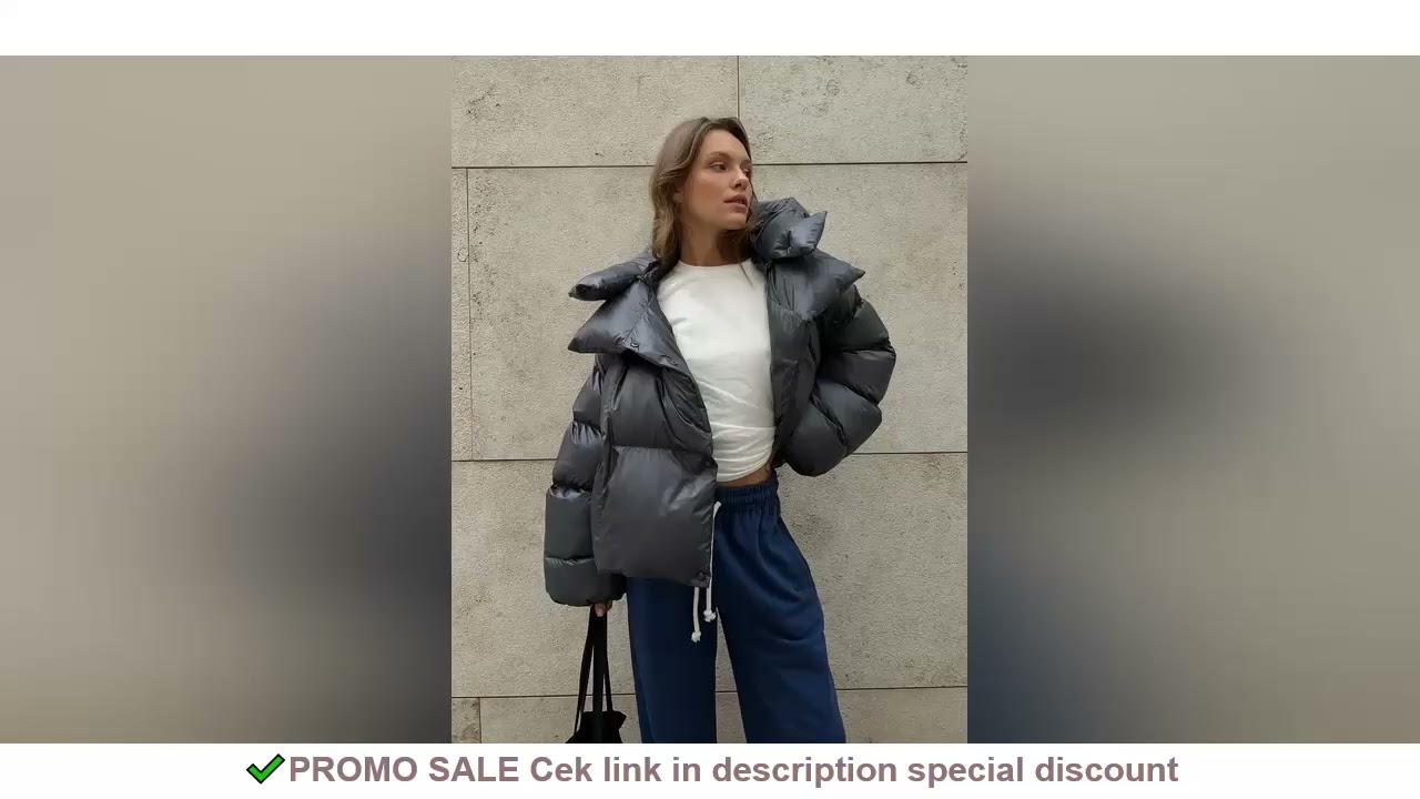 Wolfeel Winter Warm Cotton Puffer Jackets Women's Loose Parkas Coat Vintage Bread Jacket Outwear Off