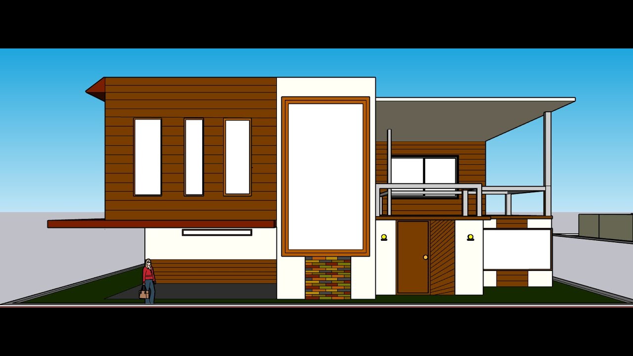 Modern House || SketchUp (Free Trial) - YouTube