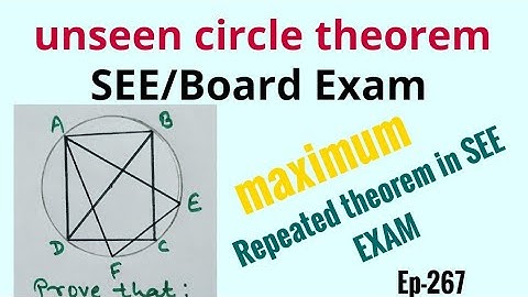 unseen theorem -SEE -class 10 - Theorem / viral theorem video - circle unseen theorem - Episode 267