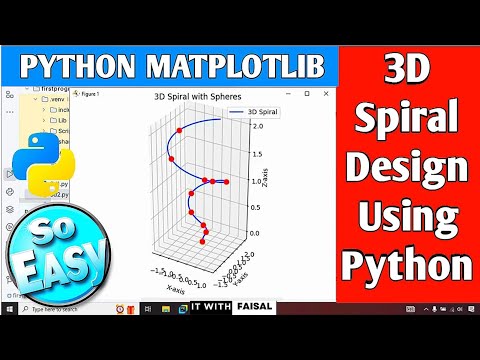 Create an Impressive 3D Spiral with Matplotlib in Python | Step By Step Easy Coding For Beginners