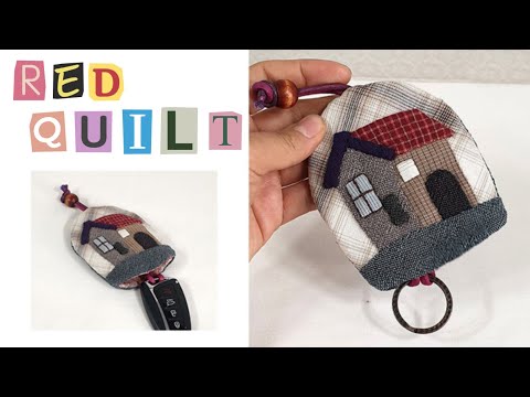 Quilted Foundation for beginners, key holder Create, Keyholder Free Pattern