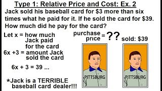 Algebra - Ch. 2: Word Problem (4 of 46) Type 1: Relative Price: Ex. 2
