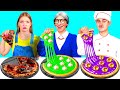 自分 vs おばあちゃんの料理チャレンジ | クールなクリエイティブハック AZaZa Challenge