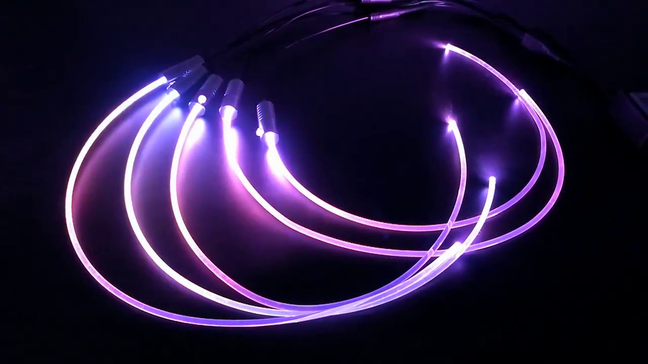 15mm Side Glow Fiber Optic Light Youtube