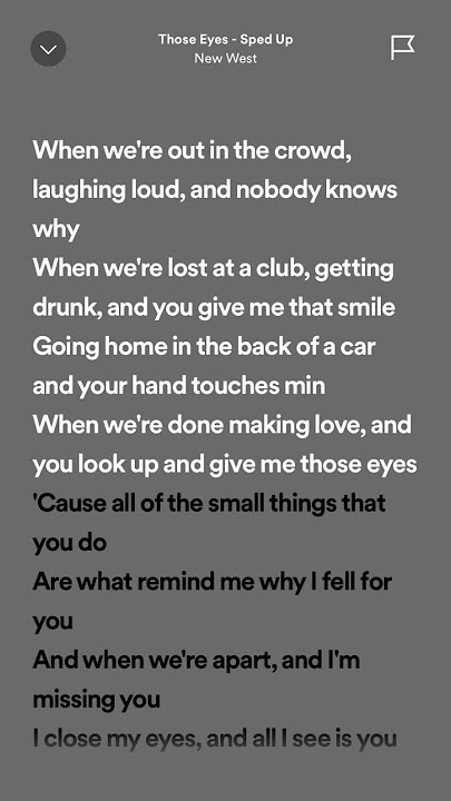 New West - Those Eyes (Sped Up) #hits #spotifylyrics #tiktok #trending #newmusic #lyrics #newwest
