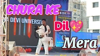 Chura ke dil mera ❤️ l Stage Dance Program 💖❣️ l Aarka Jain University Jsr l #dance #popular #couple