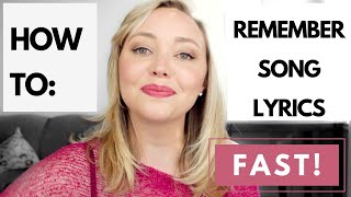 How To Remember Song Lyrics FAST! 3 Helpful Tips   Bonus