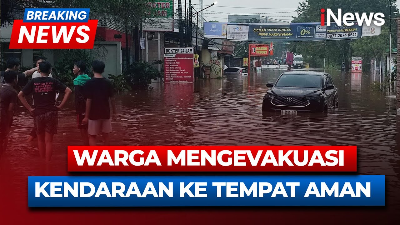 BREAKING NEWS Banjir Rendam Jabodetabek, Warga Evakuasi Kendaraan ke Tempat Aman | 07/07