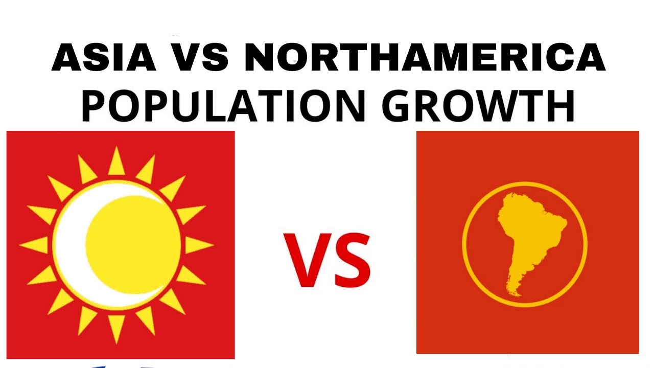 😱Asia vs NorthAmerica POPULATION GROWTH📈  1950-2100 I Statistics, prediction