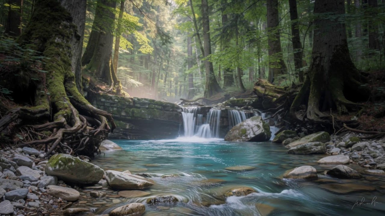 Calming Piano & Water Sounds 🌿 Relaxation for Sleep, Healing & Inner Peace,Improve sleep quality 1